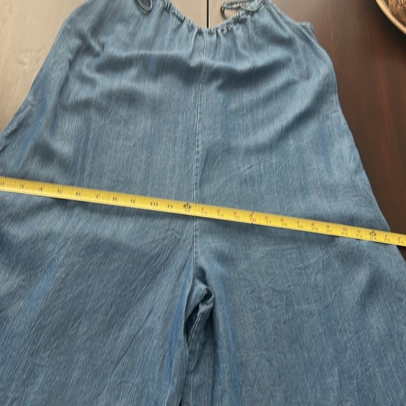 LOVESTITCH Tencel Chambray Jumpsuit Wide Leg Women Size M - Picture 12 of 15